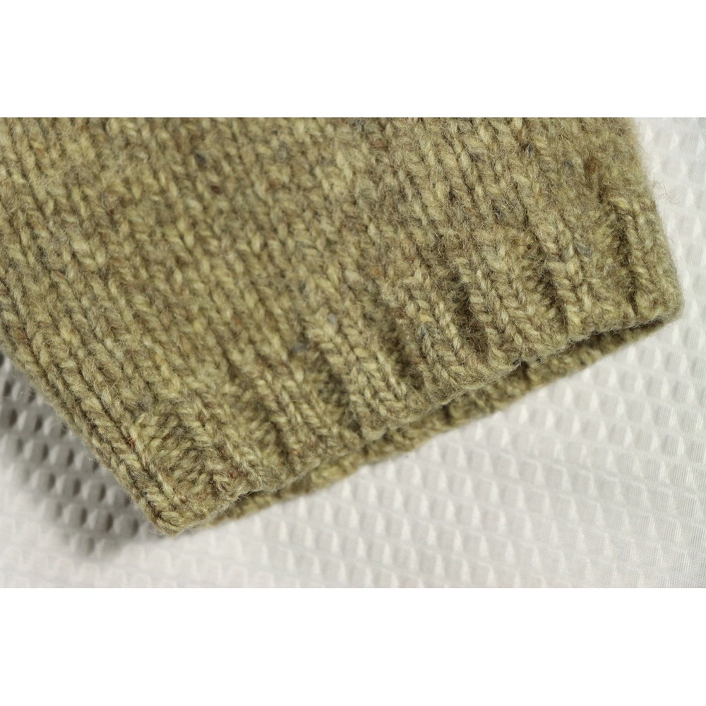 Vtg 90s Abercrombie Fitch Shetland Wool Sweater Roll Neck Olive Green Mens M/S - Picture 3 of 5